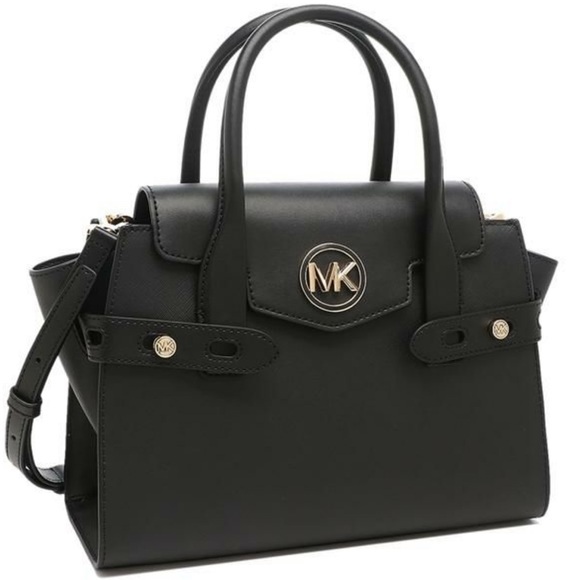 MICHAEL KORS
Carmen Medium Faux Leather Belted Satchel Black Color - Picture 1 of 16